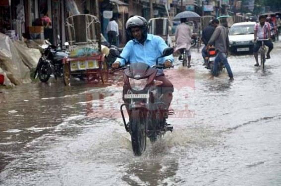 Rain flooded Tripuraâ€™s capital : Agartala remained as â€˜Câ€™ category town after 23 years of left front regime 